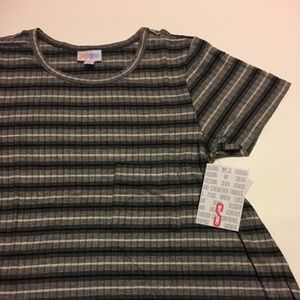 Lularoe S Carly black stripes